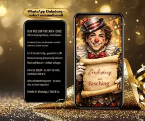 Einladung zum Fasching per WhatsApp