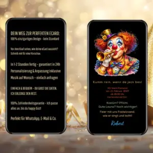 digitale fasching einladung