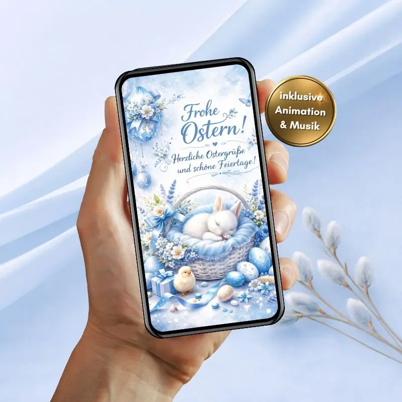 Herzliche Ostergrüße animiert per WhatsApp