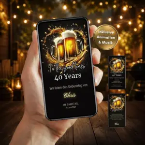 Bier Geburtstag Einladung