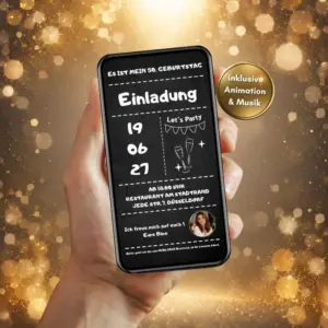 Einladung 50. Geburtstag digital