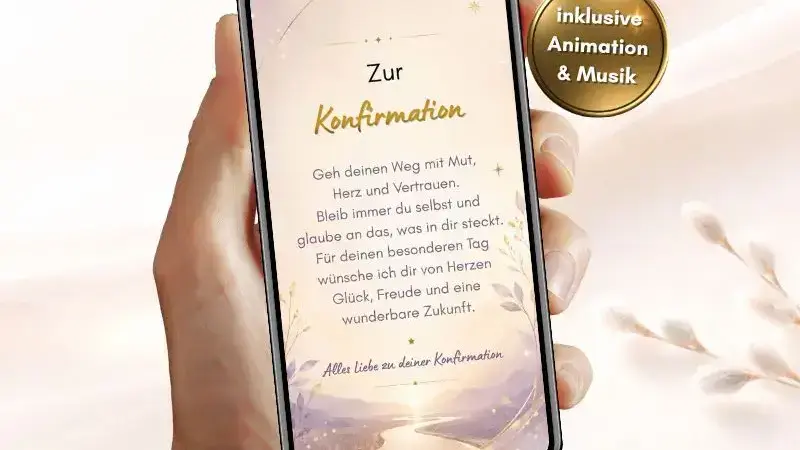 Glückwunschkarte zur Konfirmation