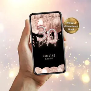 digitale Einladung 30. Geburtstag