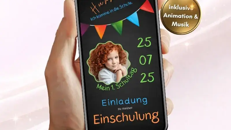 Einladung Einschulung digital
