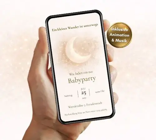 Babyparty Einladung WhatsApp
