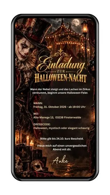 Clowns Birthday Party Einladung WhatsApp