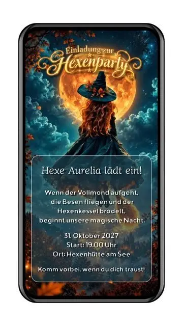Hexenparty Einladung