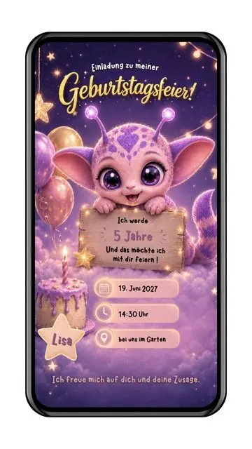 Kindergeburtstag Einladung WhatsApp